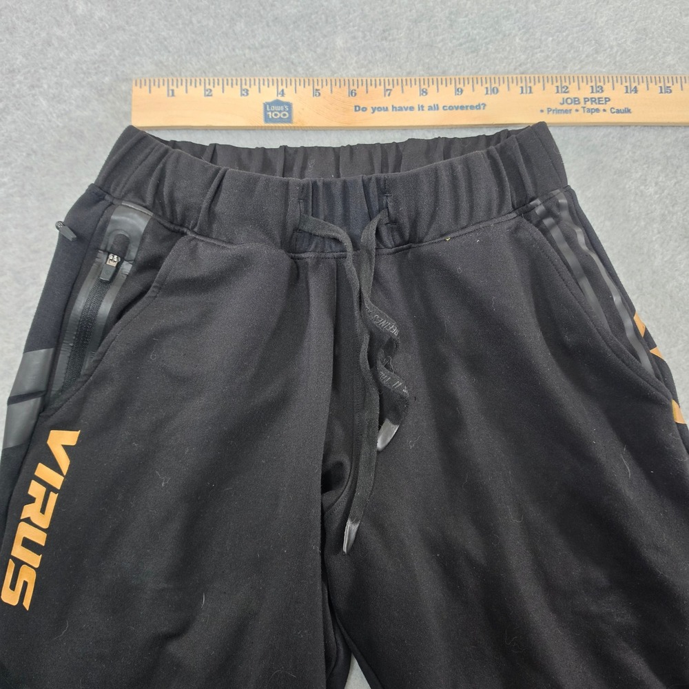 Virus Mens KL2 Active Joggers Black Gold Training Pants Small gym sweatpants - Picture 6 of 7